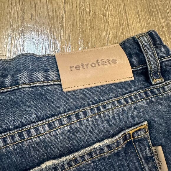 Retrofete Mallory Cuff Denim‎ Shorts Elastic Back Waist size 31 - Picture 12 of 15